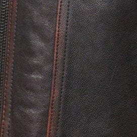 STAUD EUGENE LEATHER JACKET DISTRESSED BROWN - 7