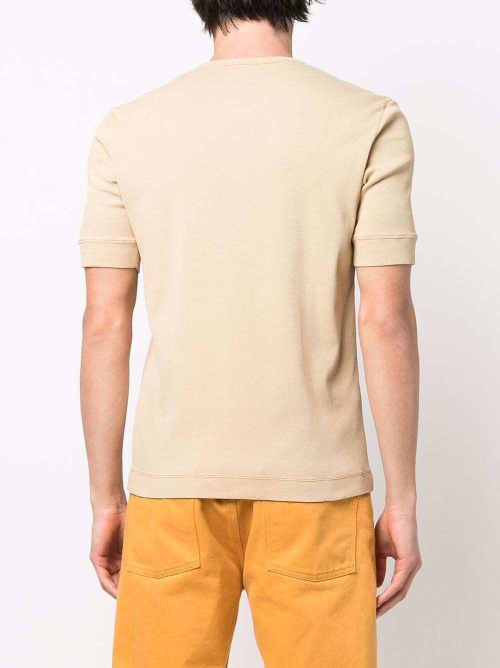 ribbed stretch-cotton T-shirt - 4