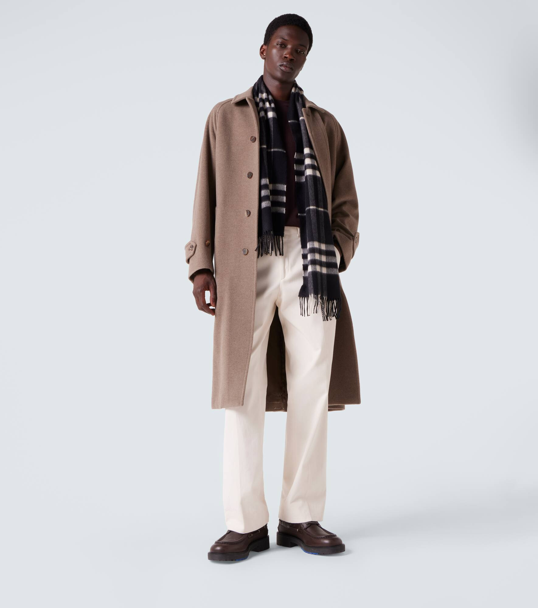 Burberry Check cashmere scarf - 4