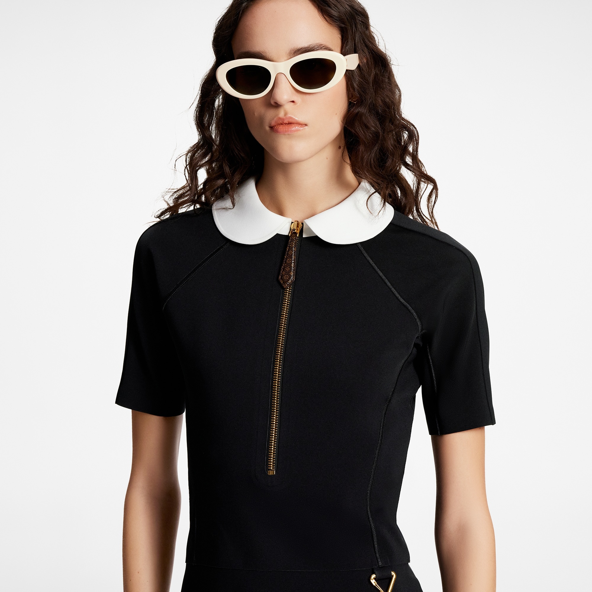 Technical Jersey Peter Pan Collar Dress - 2