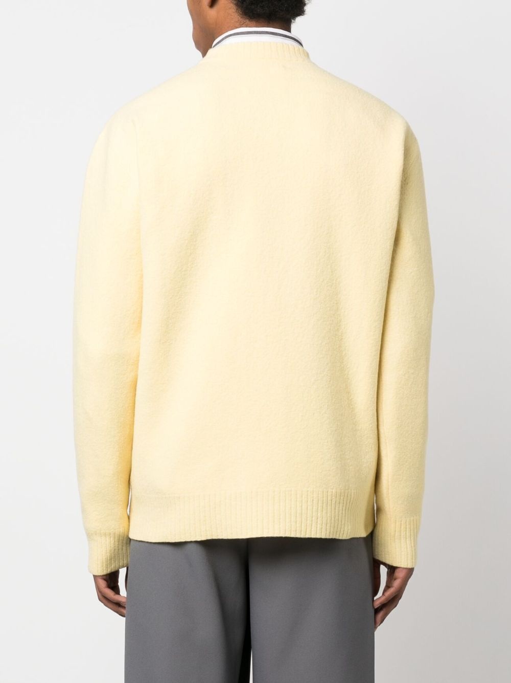 ribbed-trim wool jumper - 4