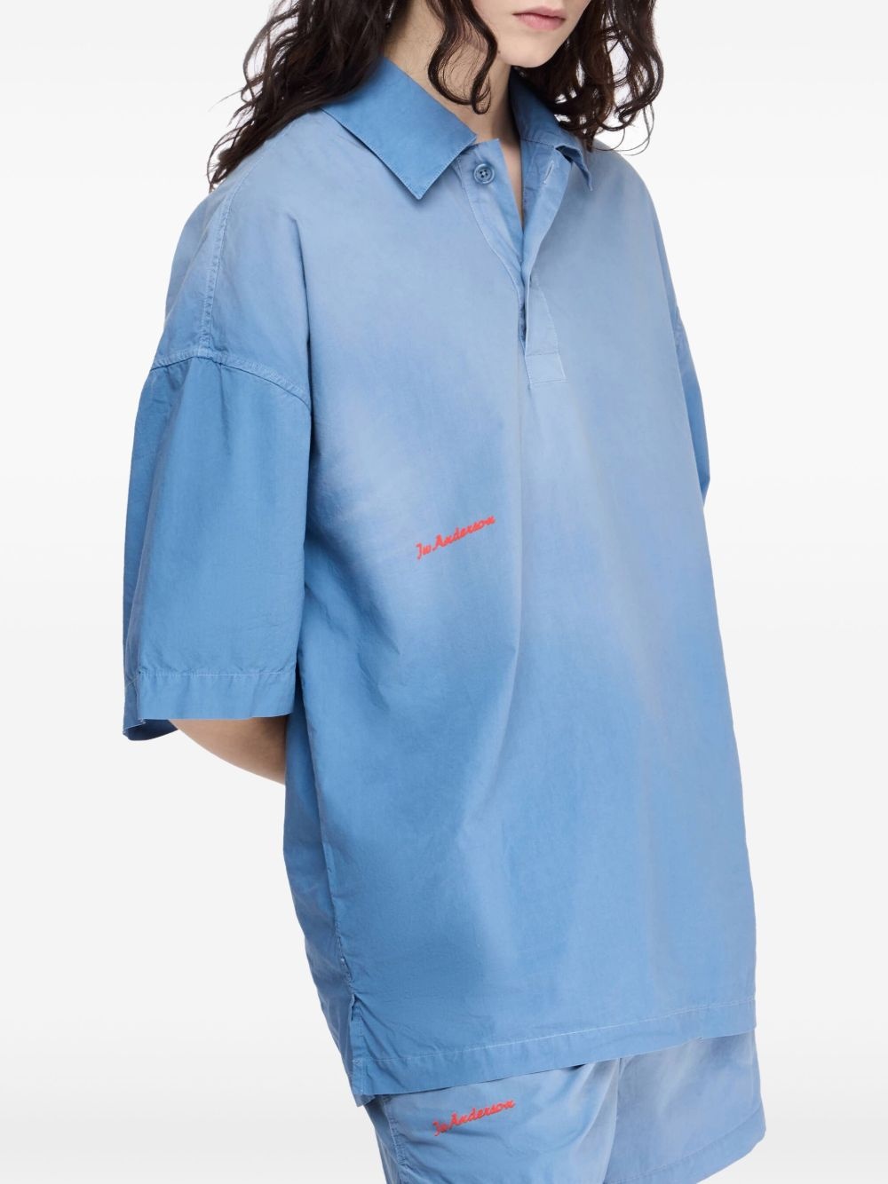 oversized logo polo shirt - 5