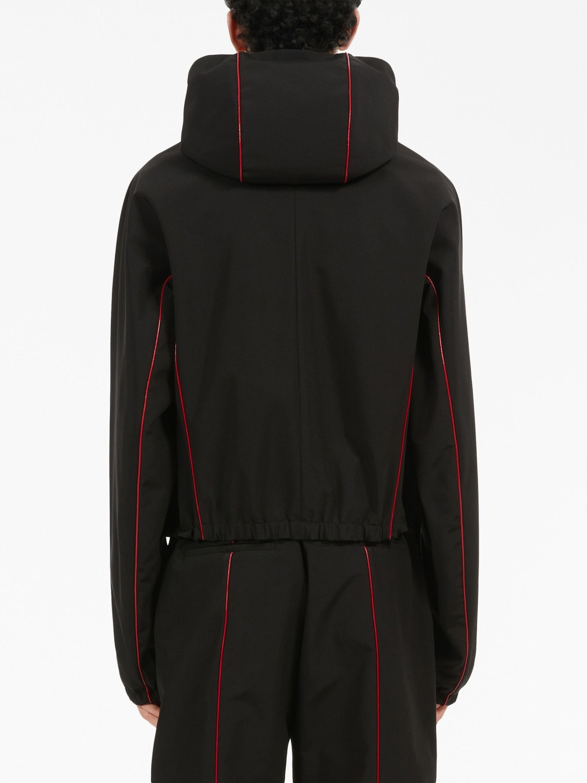 Black Zip-Front Hooded Jacket - 4