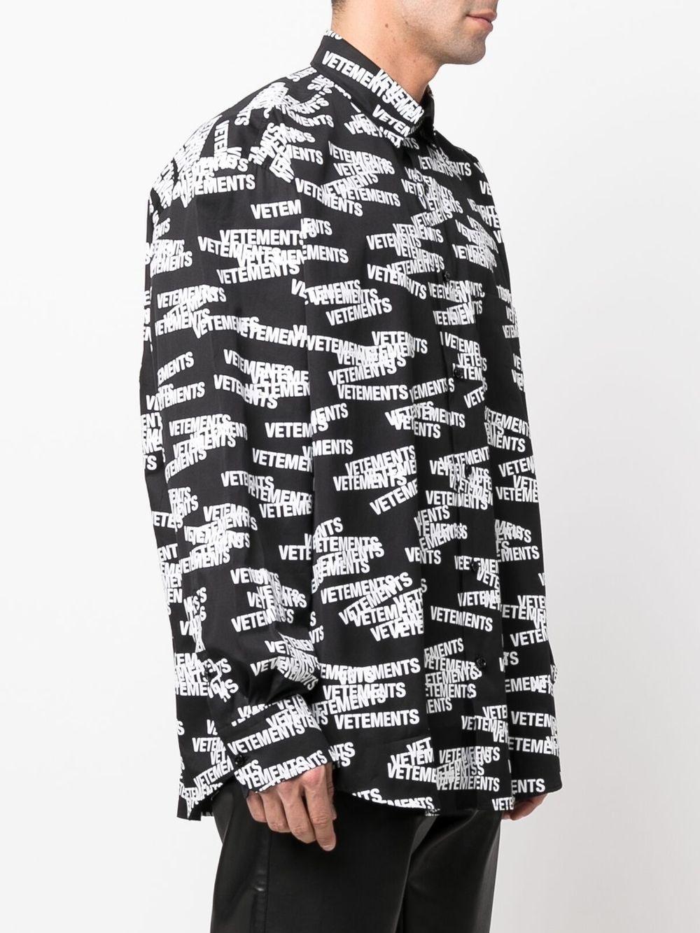 logo-print long-sleeve shirt - 4