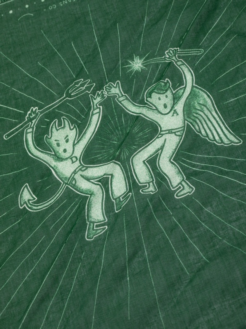 Ingrid Bandana Counterpoints Dark Green 4