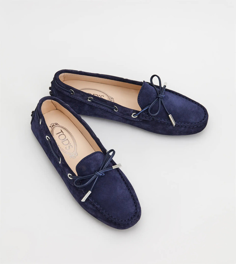Tod's GOMMINO DRIVING SHOES IN SUEDE - BLUE outlook