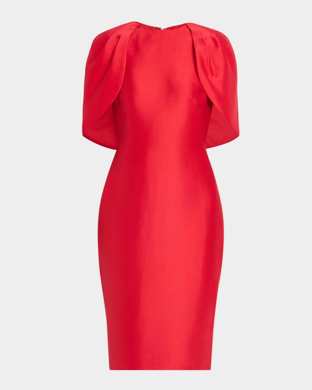 Cape-Sleeve Bodycon Midi Dress - 1