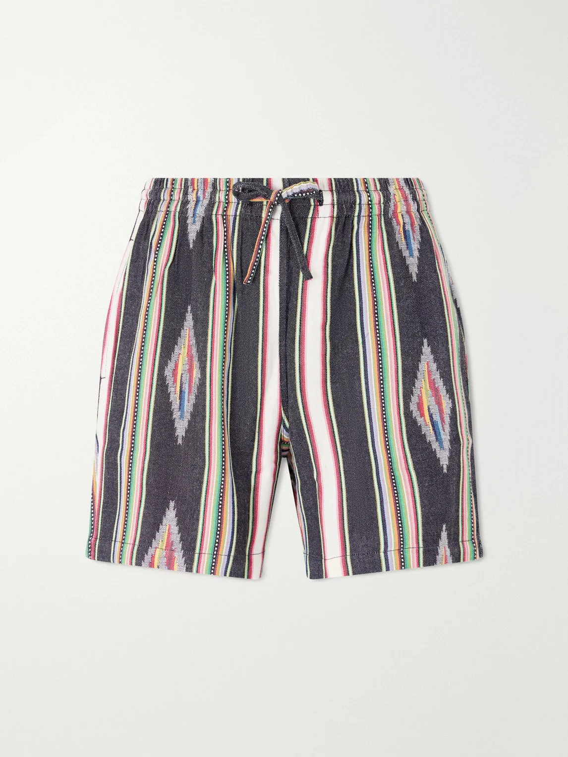 Straight-Leg Cotton Drawstring Shorts - 1