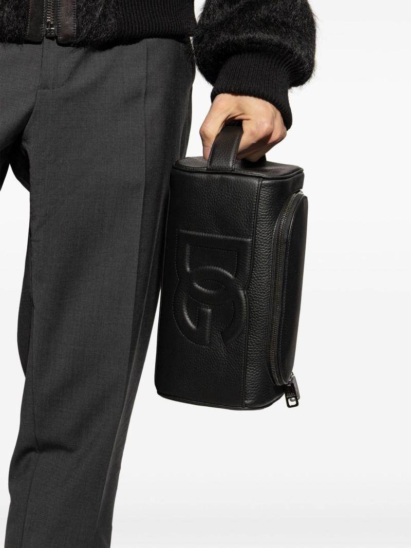 Dolce & Gabbana logo-patch wash bag outlook