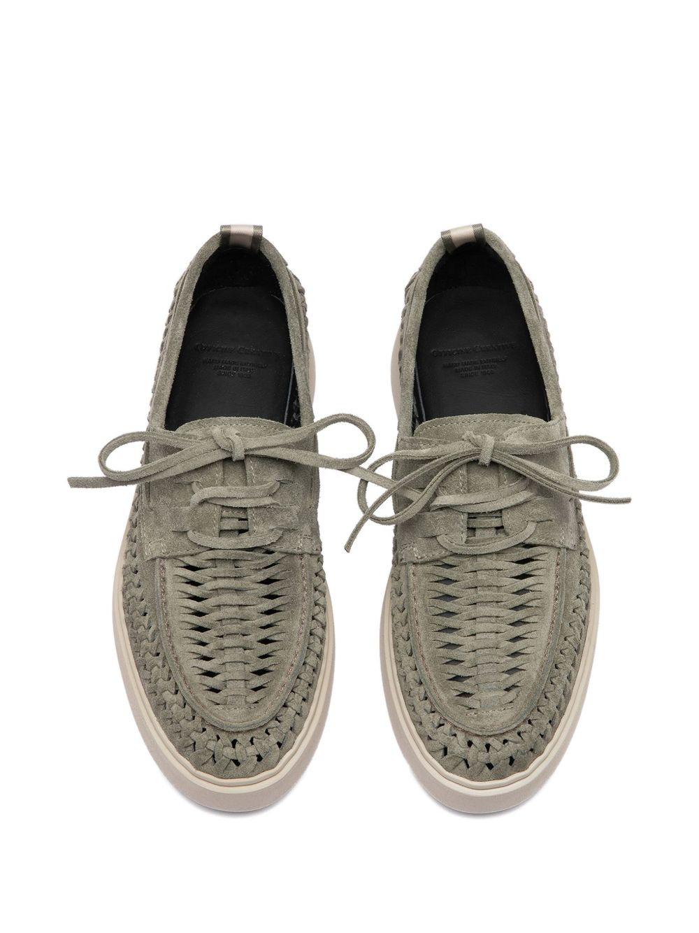 woven leather loafers - 4