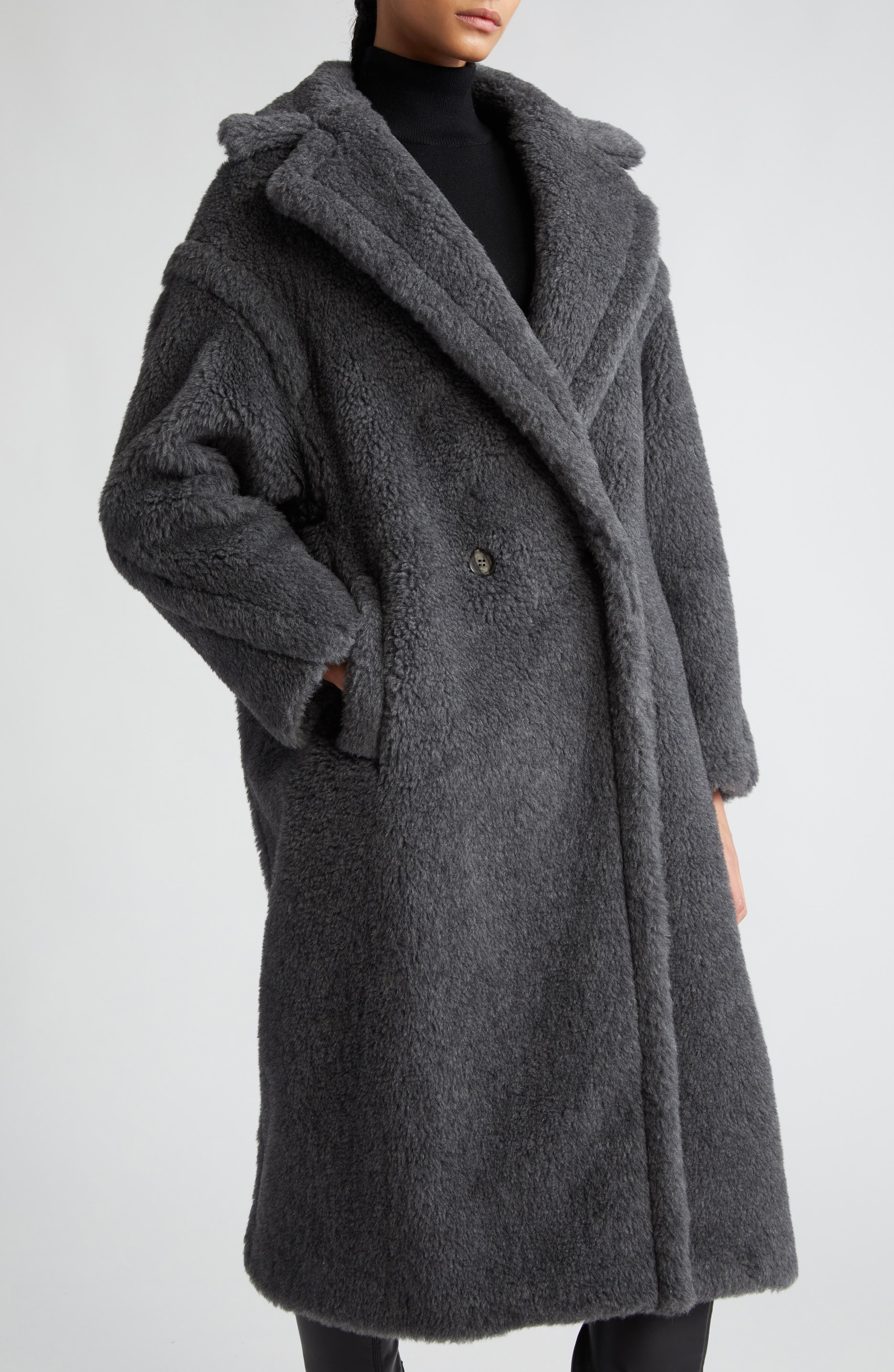 Max Mara Teddy Bear Icon Coat in Medium Grey at Nordstrom - 5