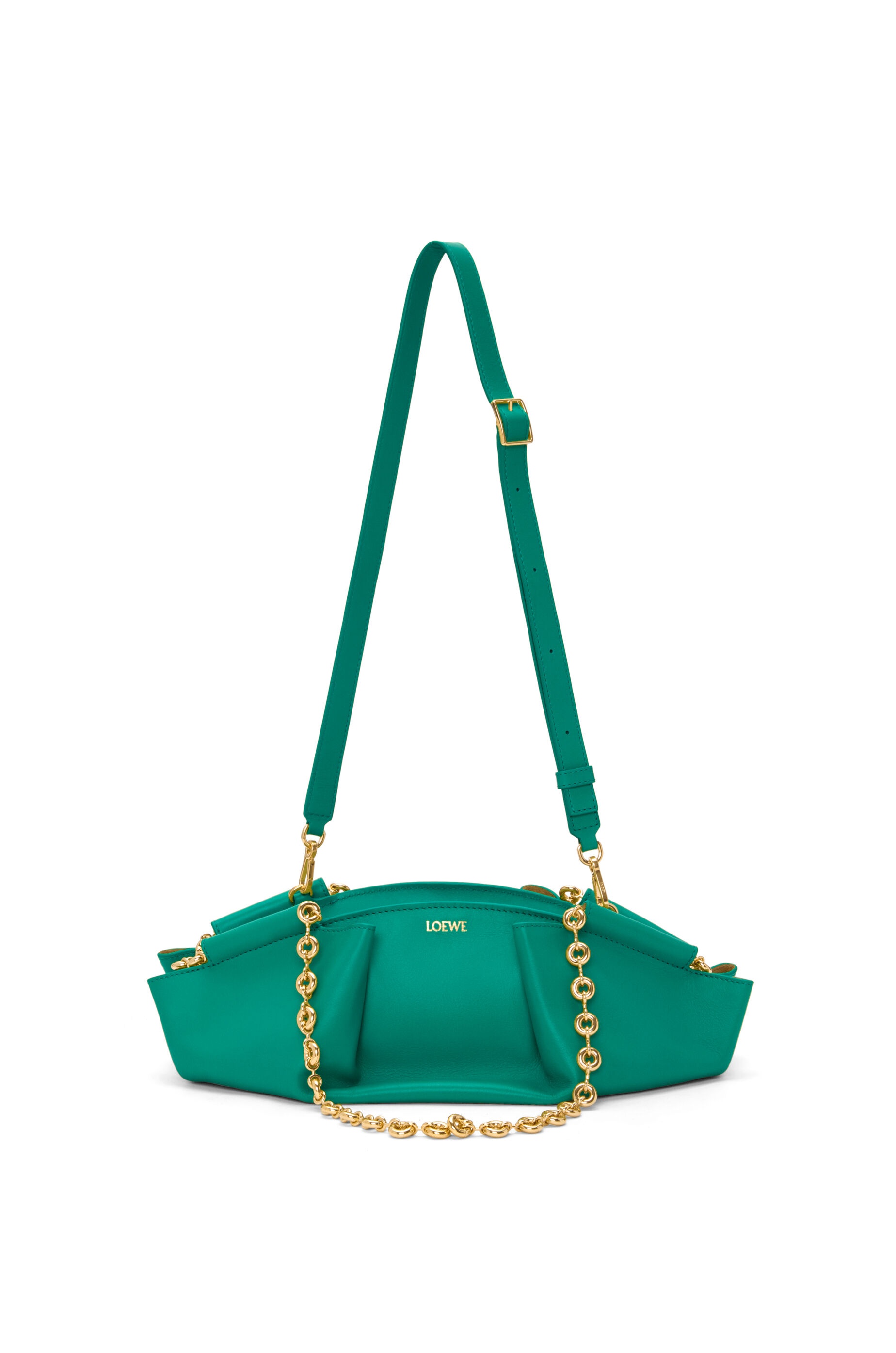 Loewe Small Paseo bag in shiny nappa calfskin with chain