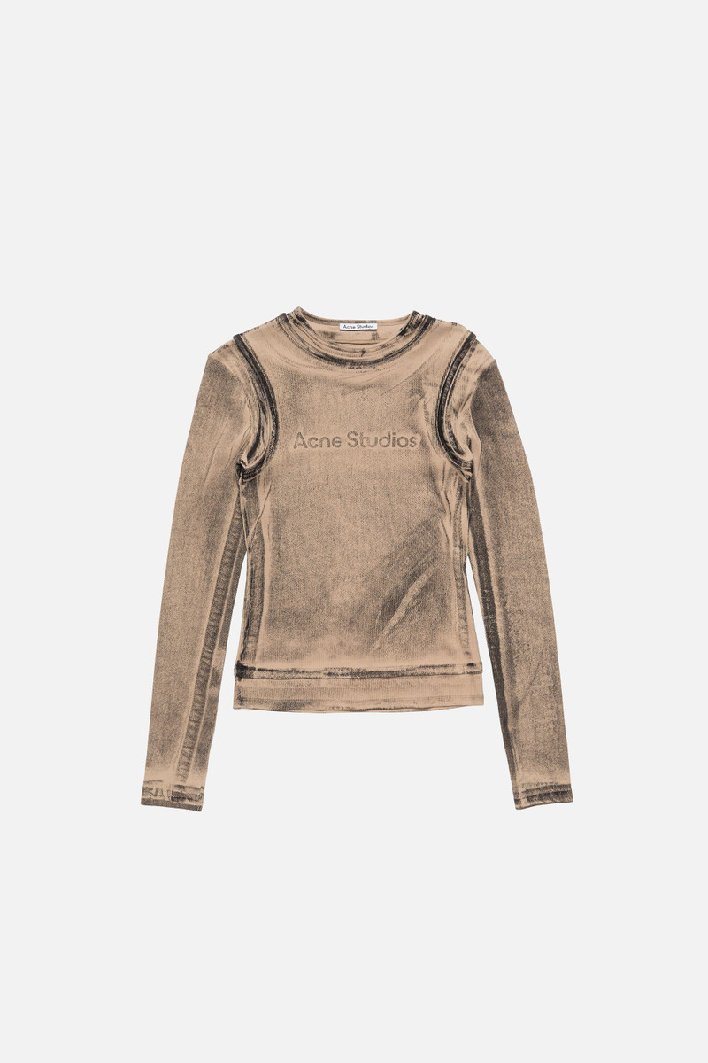 Layered Printed T-shirt - Pumpkin orange 6