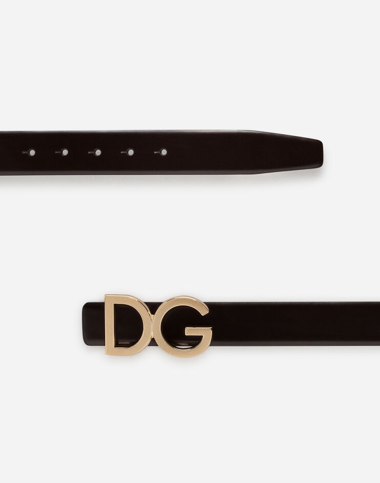 Calfskin belt with DG logo - 2