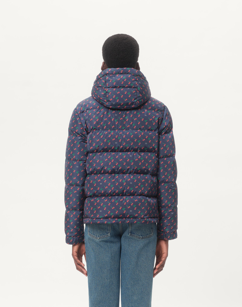 NYLON HOODED DOWN JACKET WITH CHERRYFIC PRINT 7