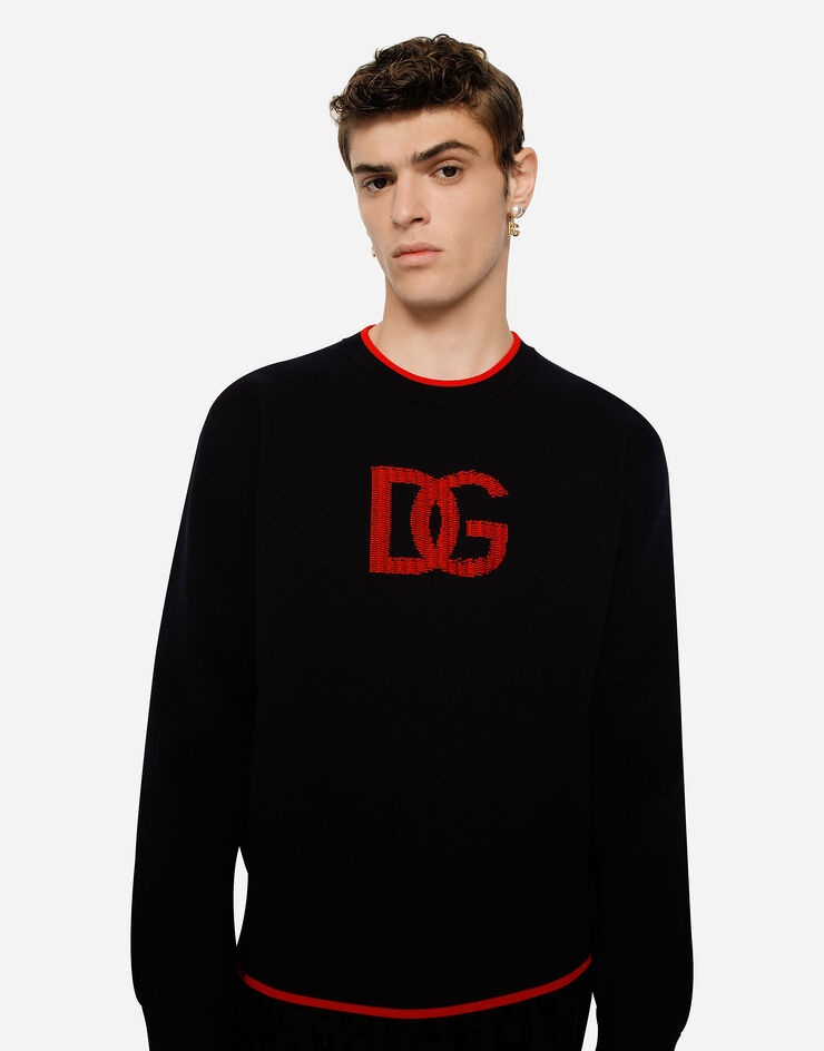 Jacquard round-neck sweater with DG logo - 4