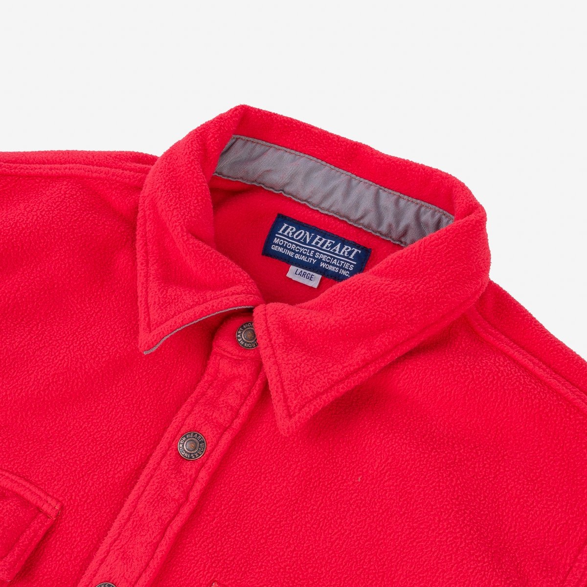 IHSH-287-RED Micro Fleece CPO Shirt - Red - 6