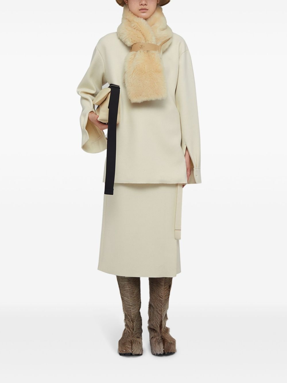 high-neck wool top - 2