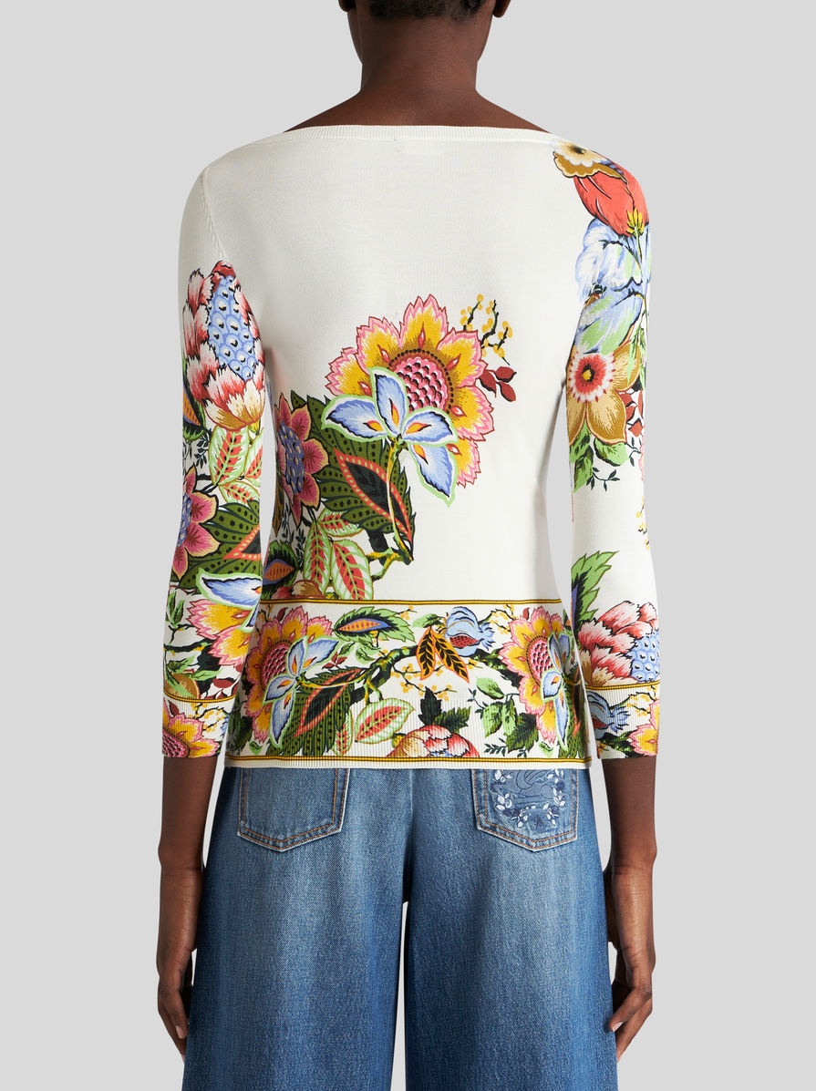 MULTICOLOURED BOUQUET SWEATER - 4