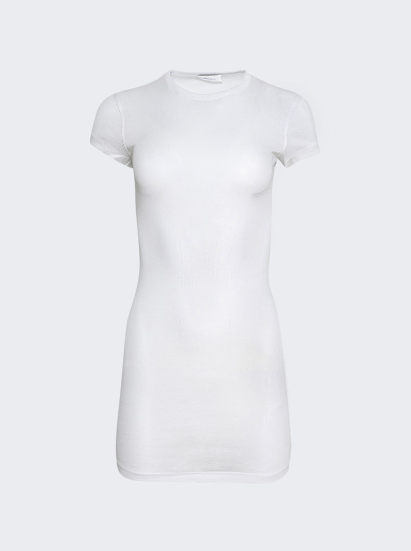 Cap Sleeve Mini Dress White - 1