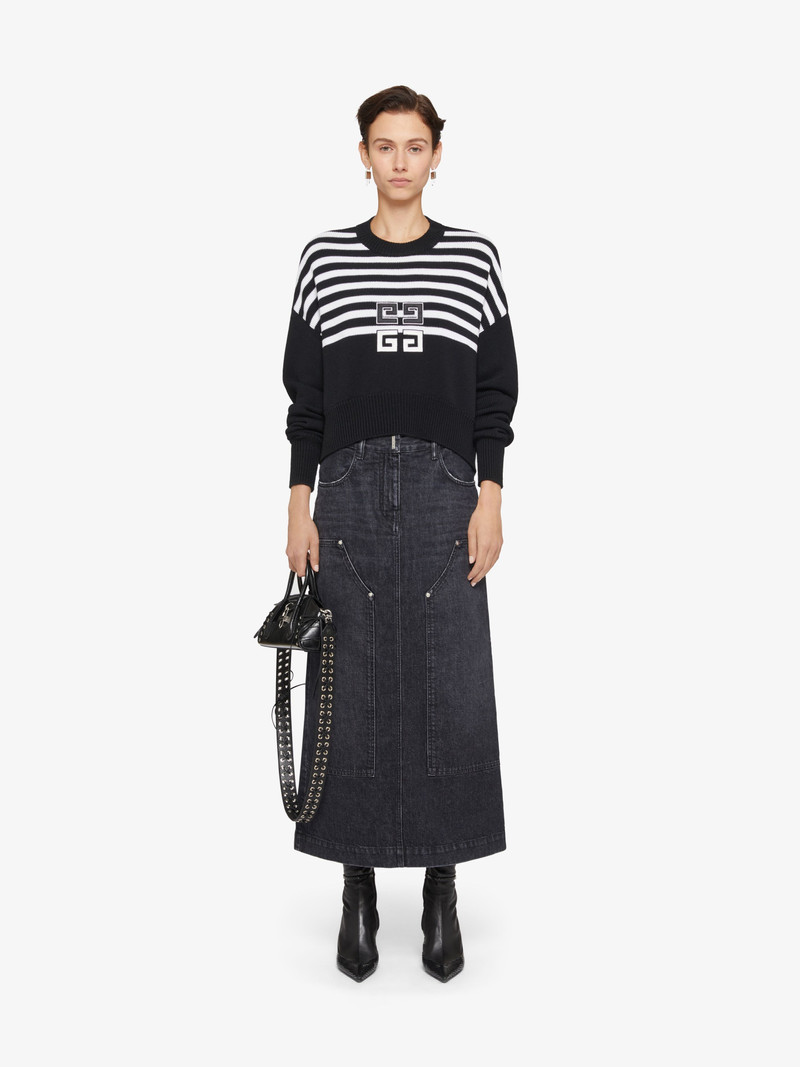 Givenchy SKIRT IN DENIM WITH PATCHES outlook