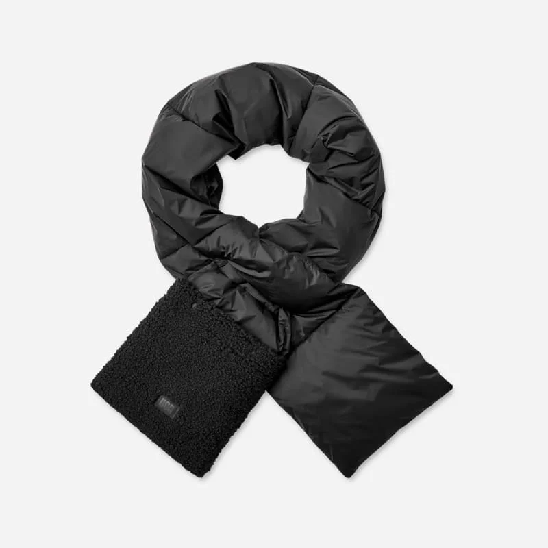 ® Women's AW ®fluff Packable Scarf Nylon in Black - 1