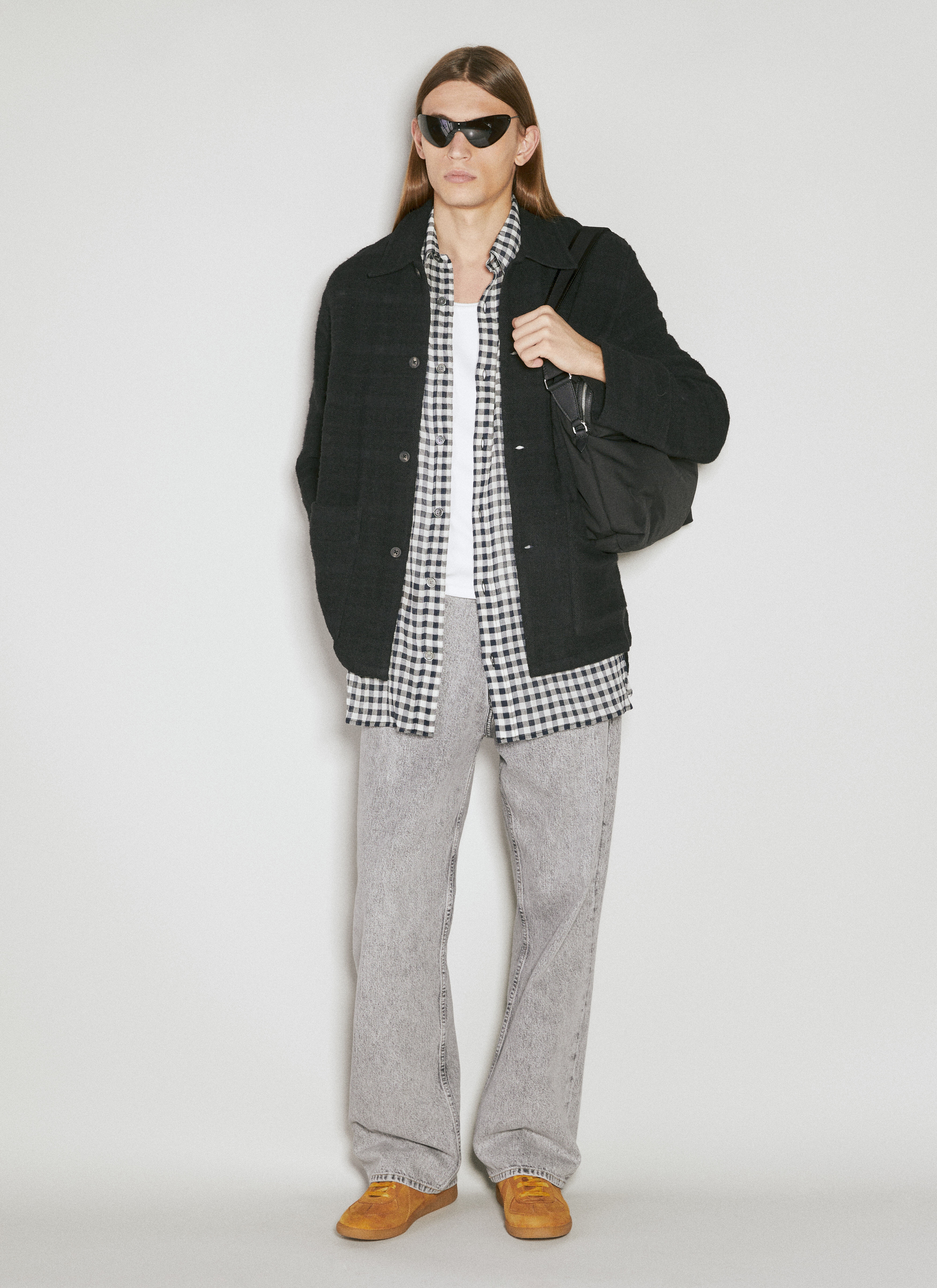 トップス our legacyCLOTH CHECK DARLING SHIRT 46 Our Legacy - Darling Shirt Black/White Table Cloth Check