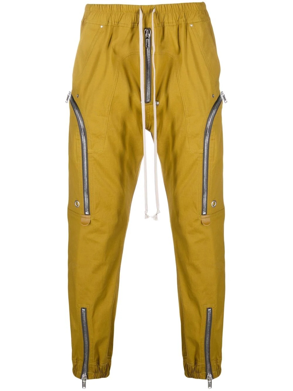 drawstring-waist tapered trousers - 1