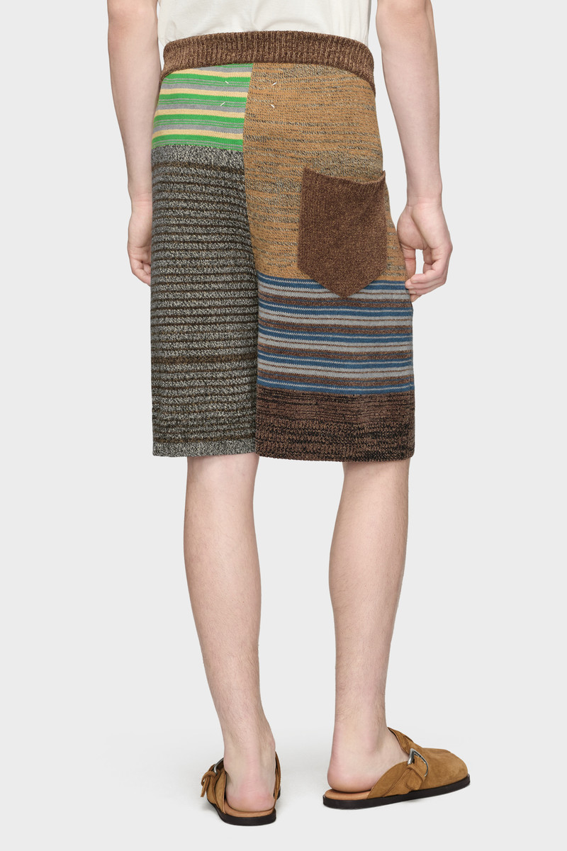 Patchwork Knit Shorts 4