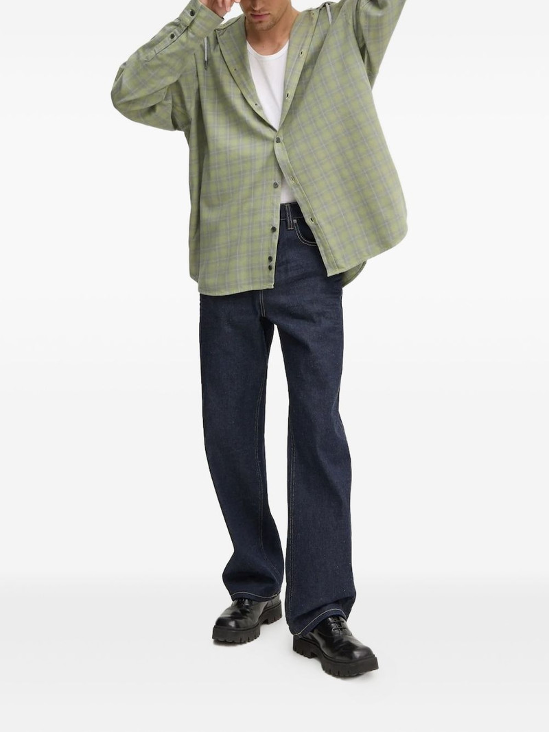 Diesel check-pattern hood shirt outlook