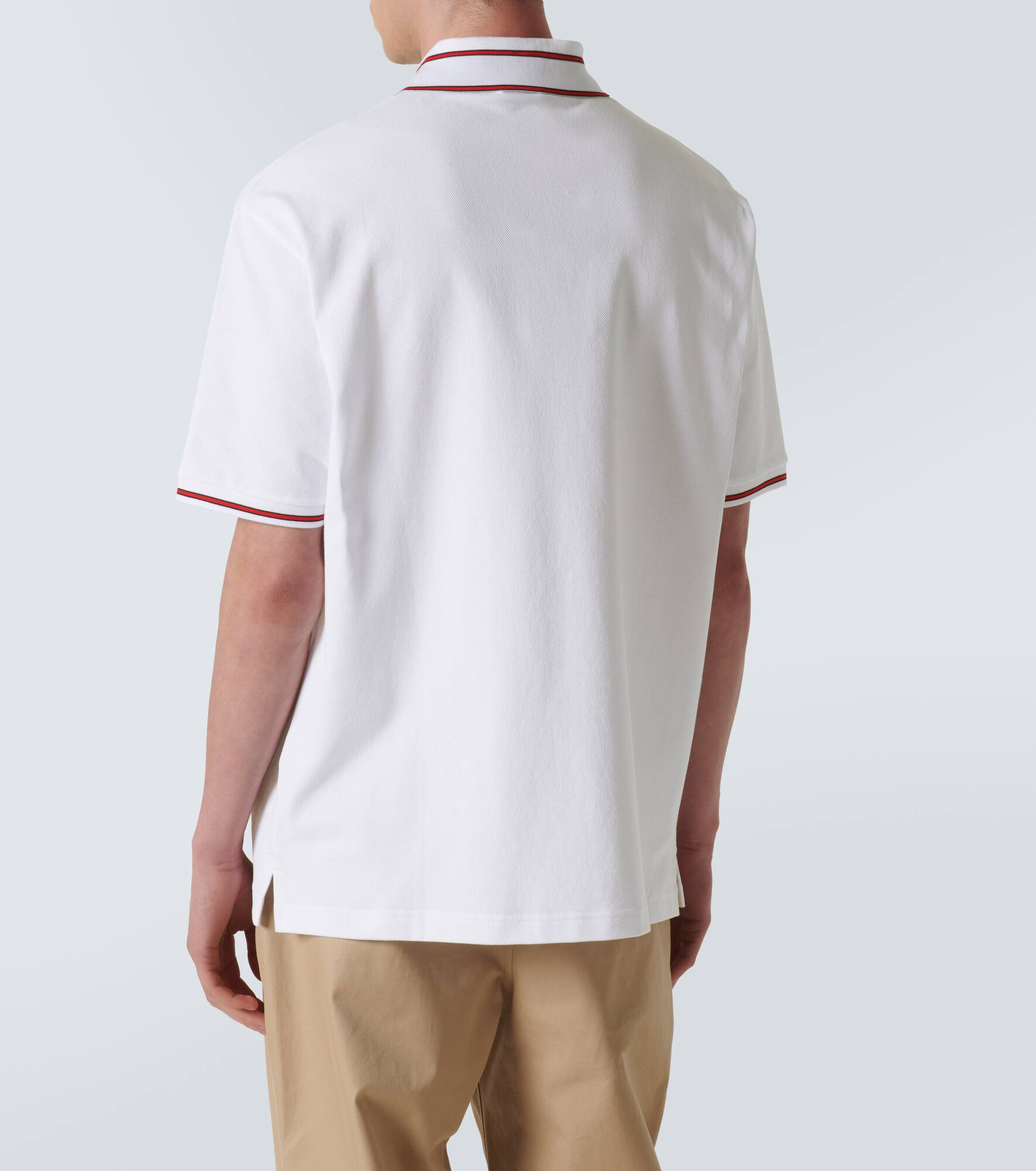 Web cotton piqué polo shirt - 4