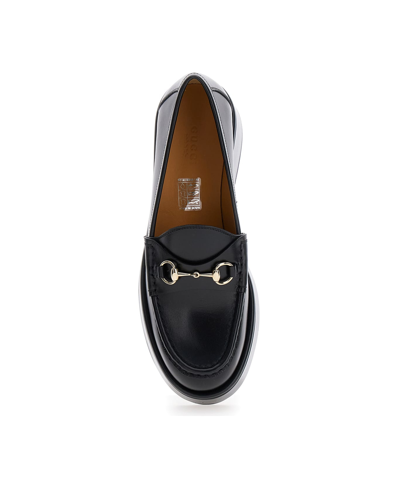Black Loafers With Oversized Platform In Leather Woman - 4
