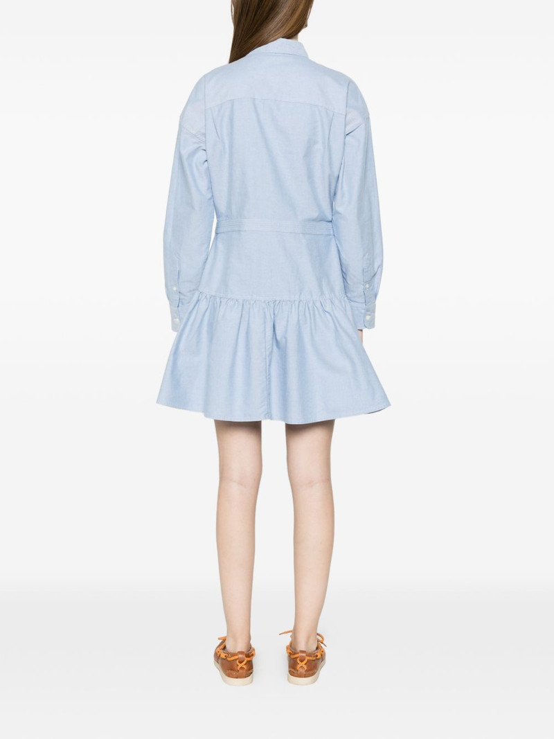 ruffled mini shirt dress 4