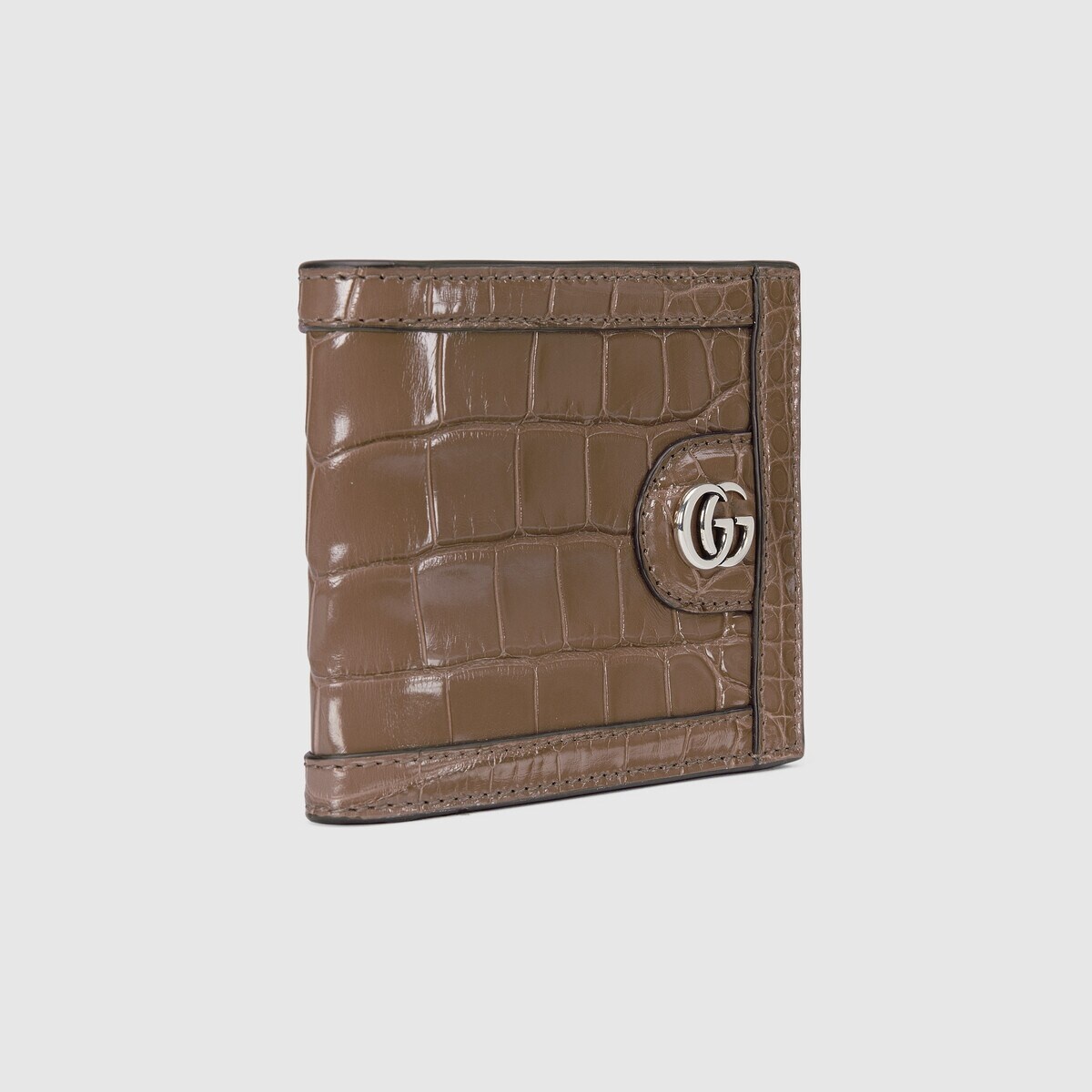 Crocodile card case wallet with Double G - 3
