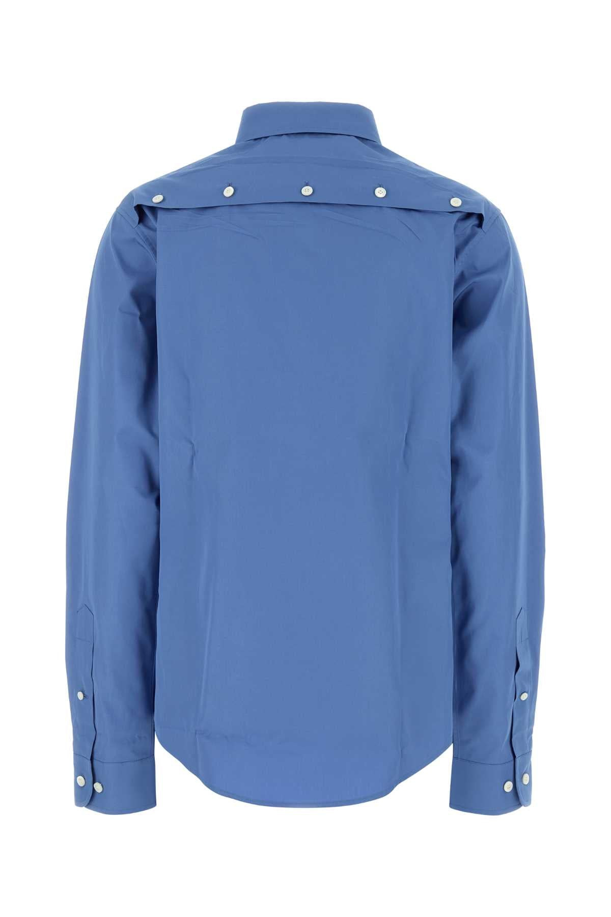 Miu Miu Women Cerulean Blue Poplin Oversize Shirt - 2
