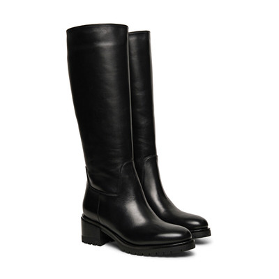Santoni Women’s black leather boot outlook