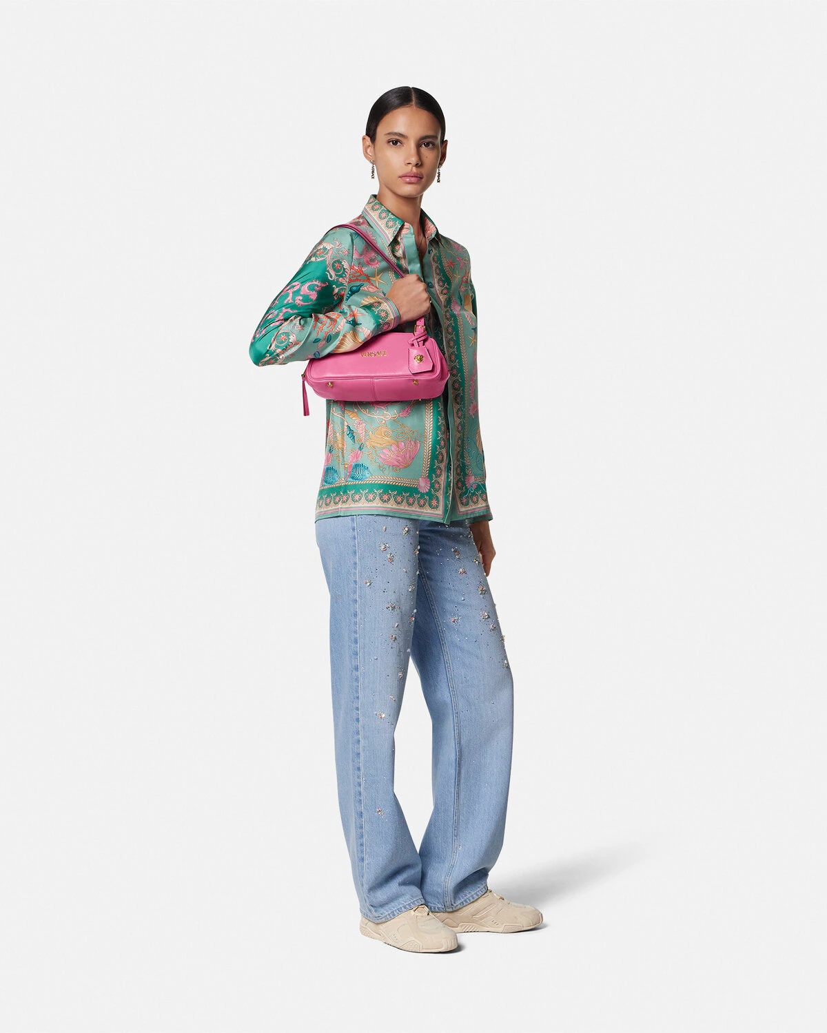 Versace Tag Bowling Shoulder Bag - 4