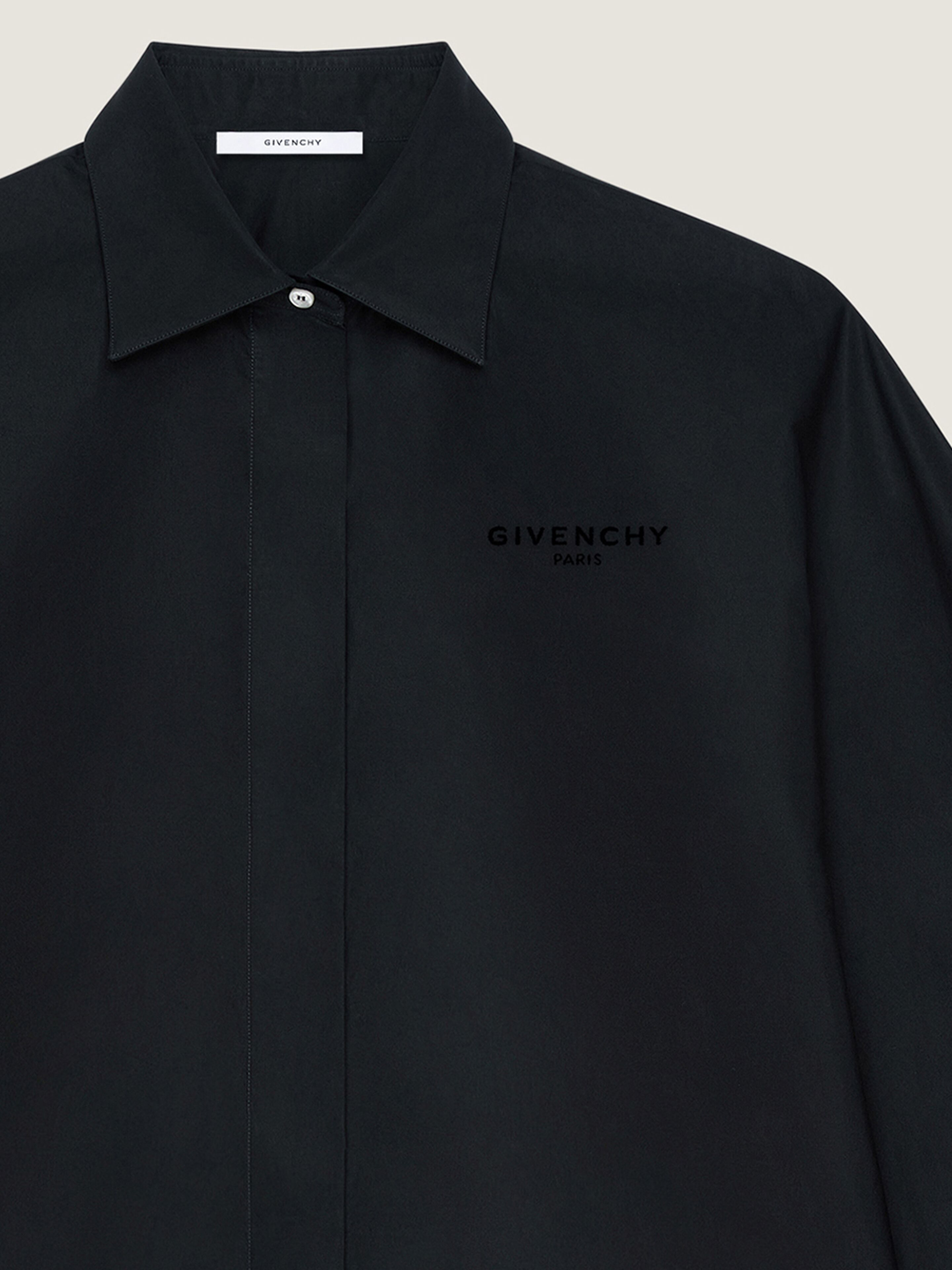 COCOON SHIRT IN POPLIN WITH GIVENCHY EMBROIDERY - 6
