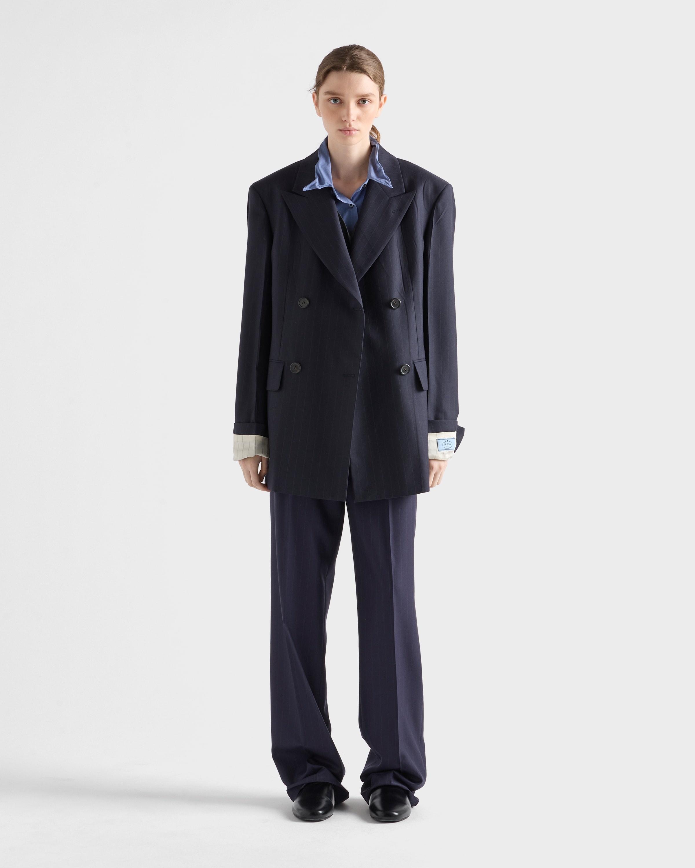 Wool pinstripe pants - 2