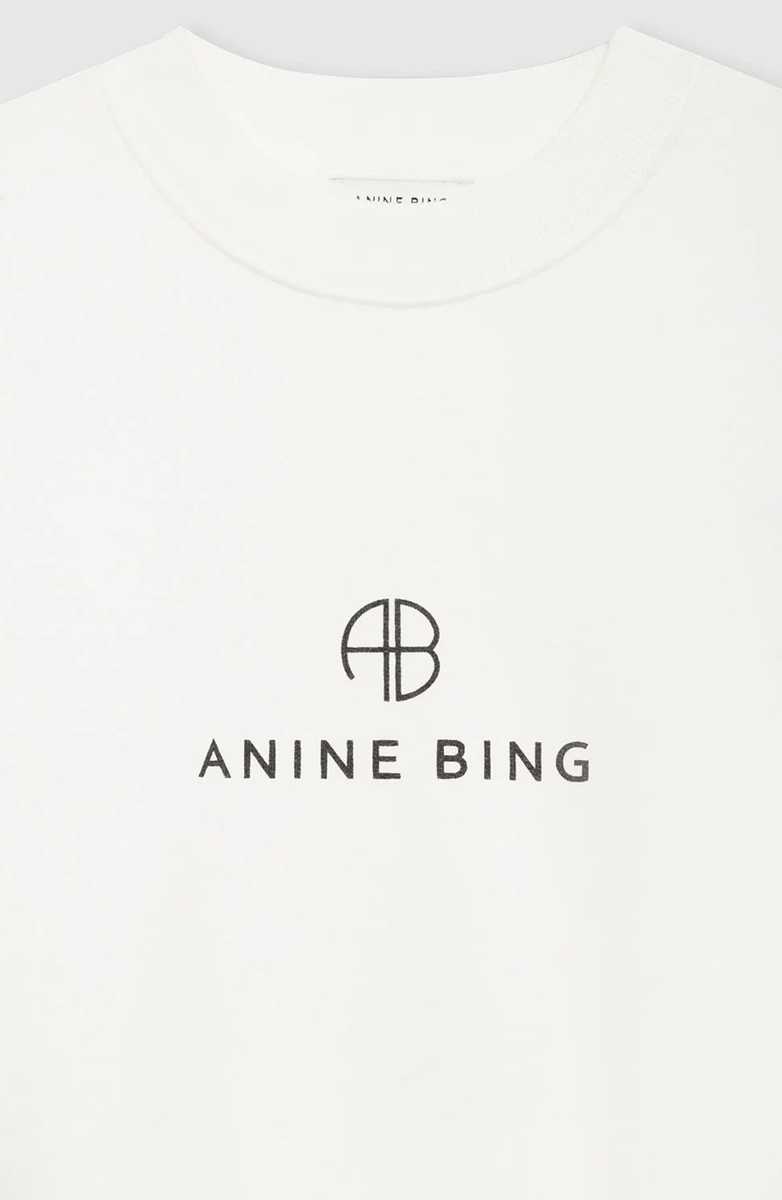 ANINE BING Jaci Monogram Sweatshirt in Ivory at Nordstrom - 3