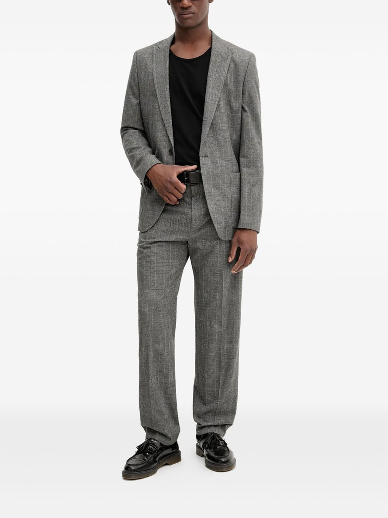 HUGO checked single-breasted blazer outlook