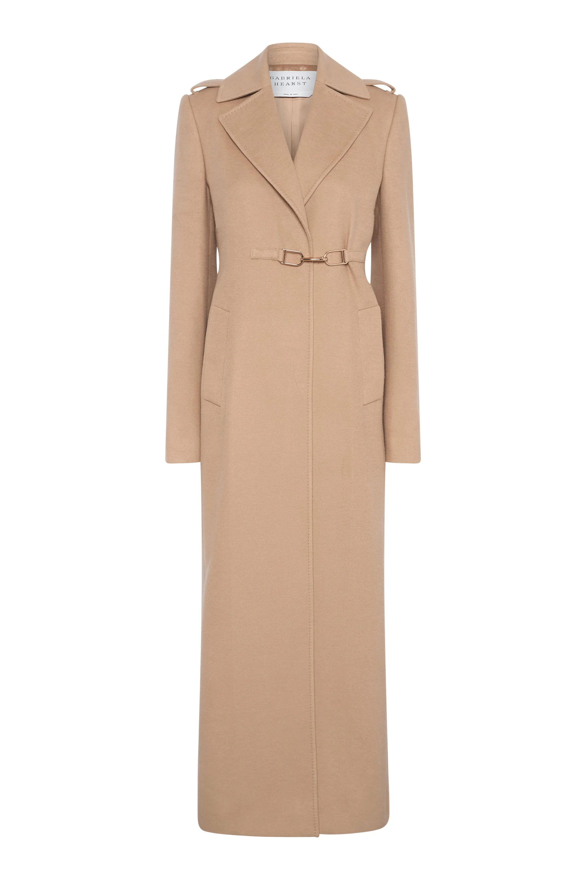 Dee Coat in Camel Double-face Recycled Cashmere - 1