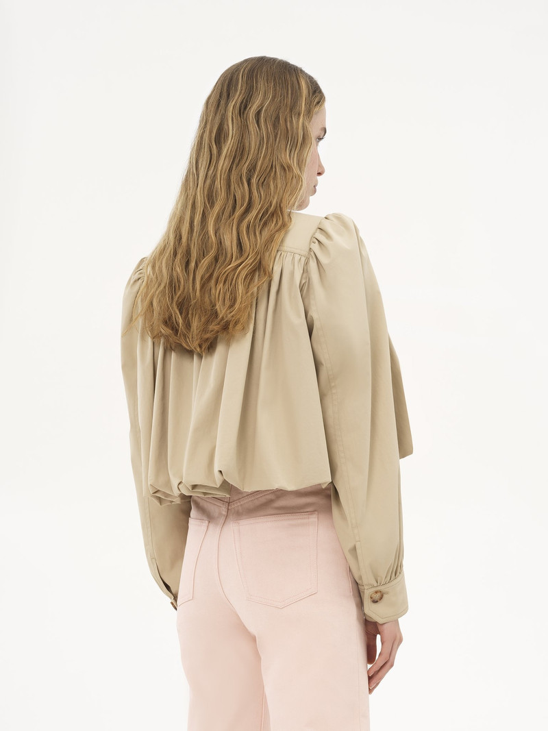 GATHERED BOULE JACKET IN COTTON GABARDINE 6