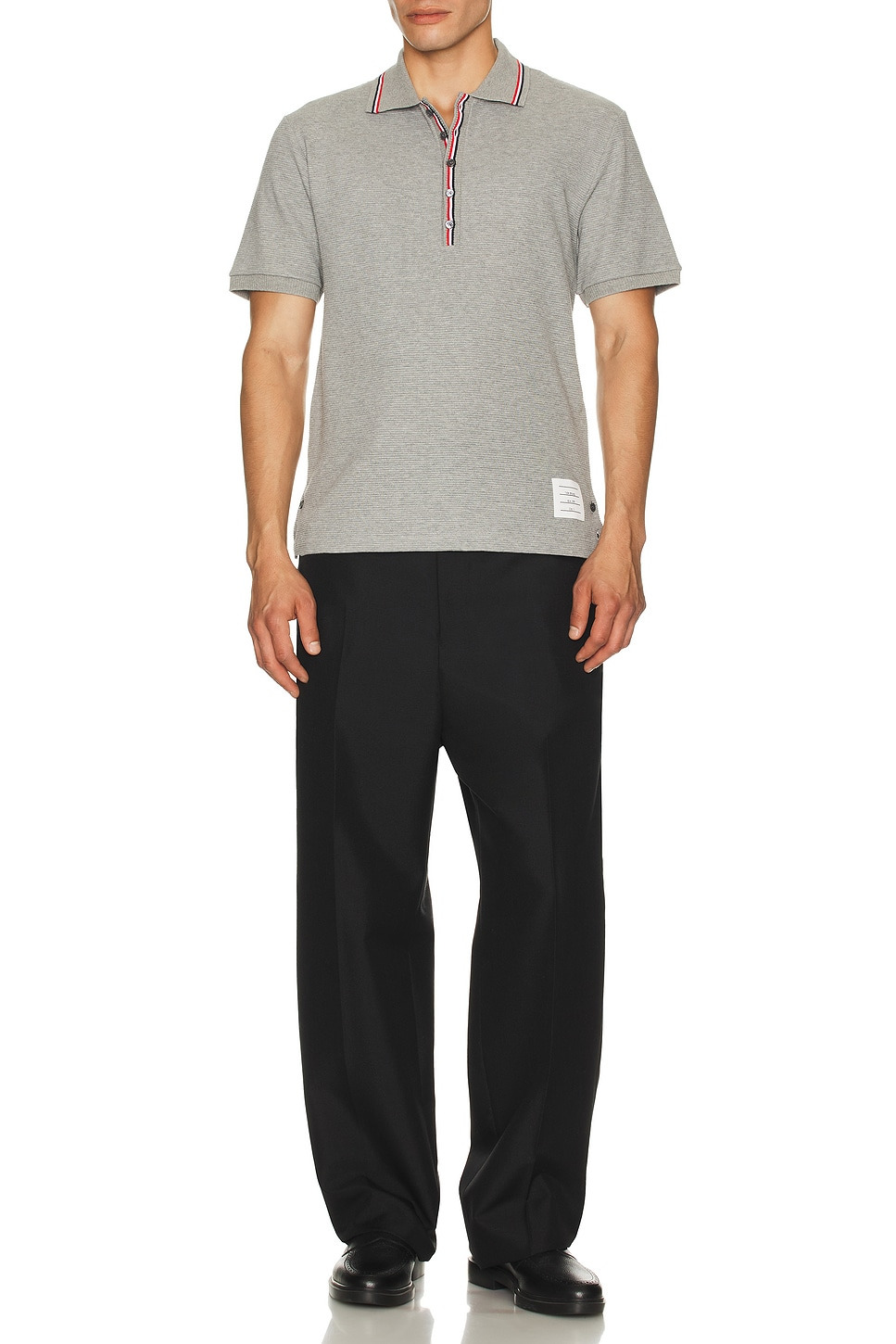 Short Sleeve Rib Polo - 5
