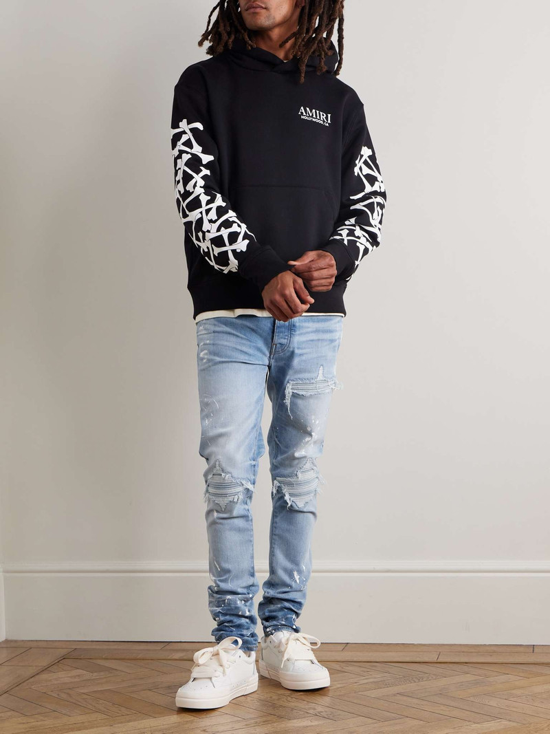 AMIRI MX1 Slim-Fit Straight-Leg Panelled Distressed Paint-Splattered Jeans outlook