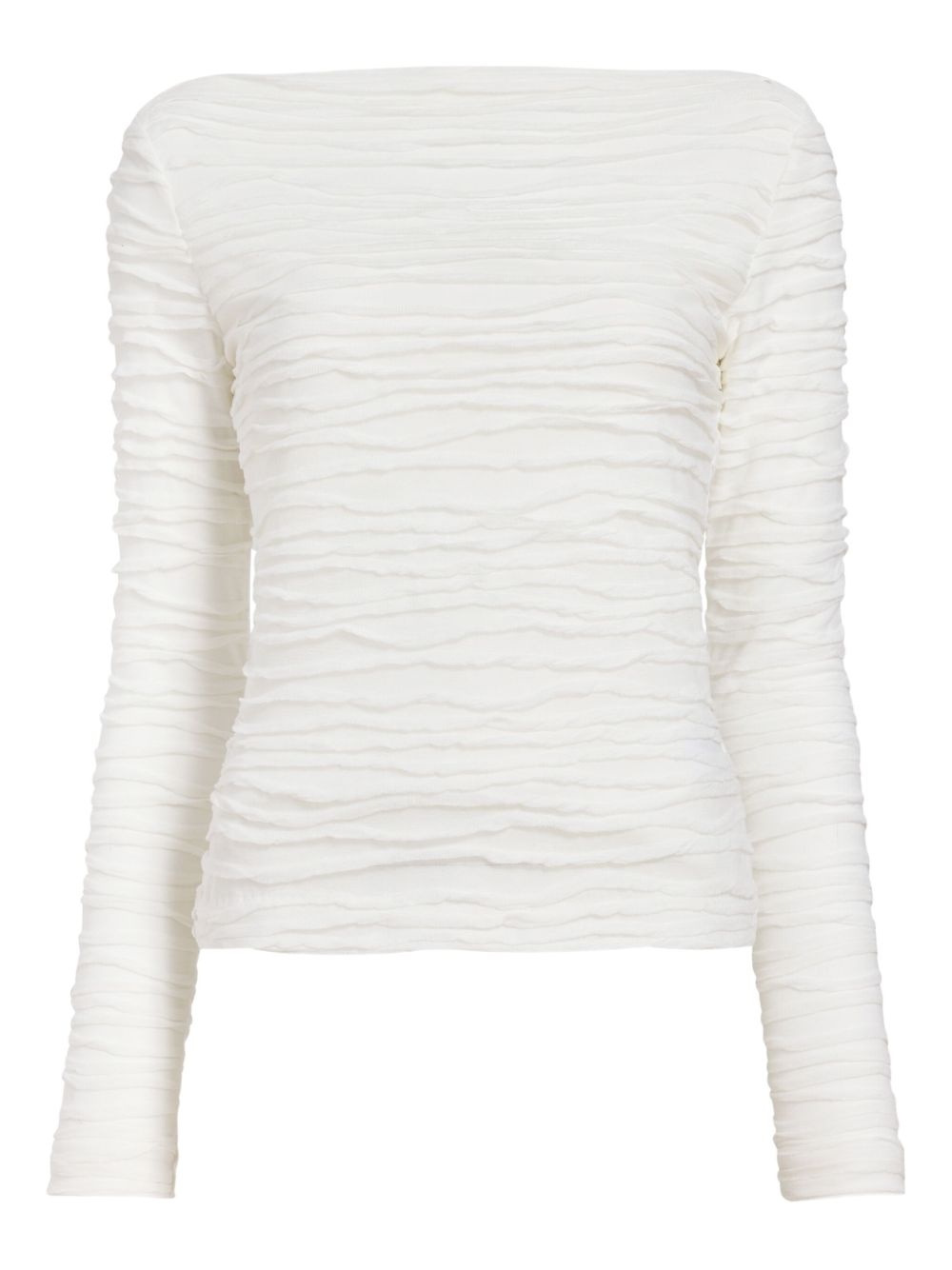 ruched long-sleeve top - 1