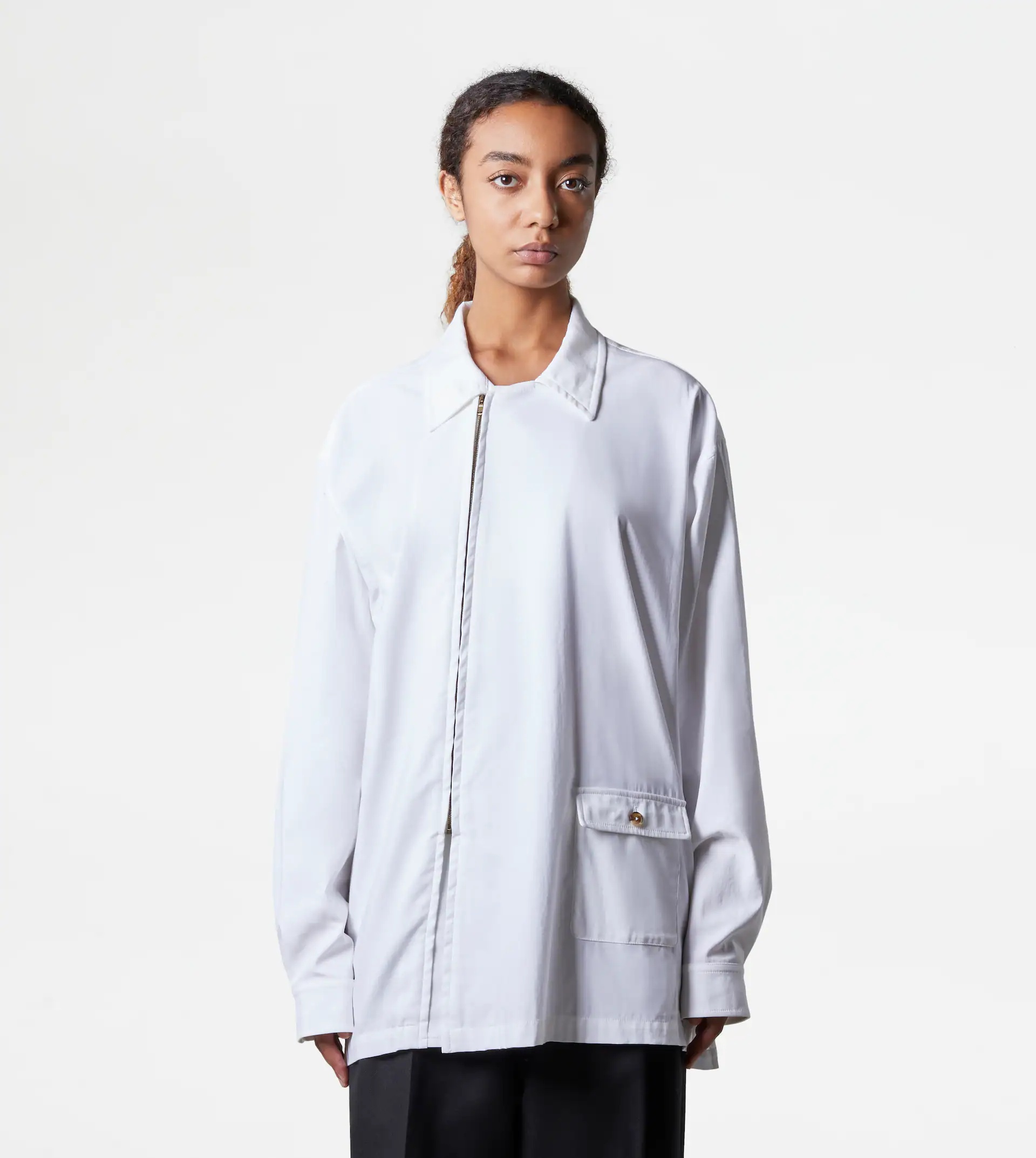 ZIPPED SHIRT-JACKET - WHITE - 7