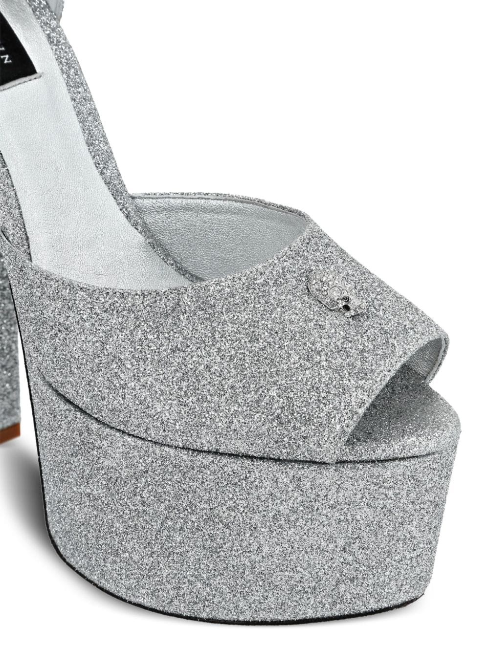 120mm glitter-detailing leather sandals - 4