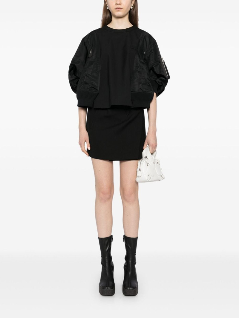 sacai puff-sleeve short-sleeve T-shirt outlook