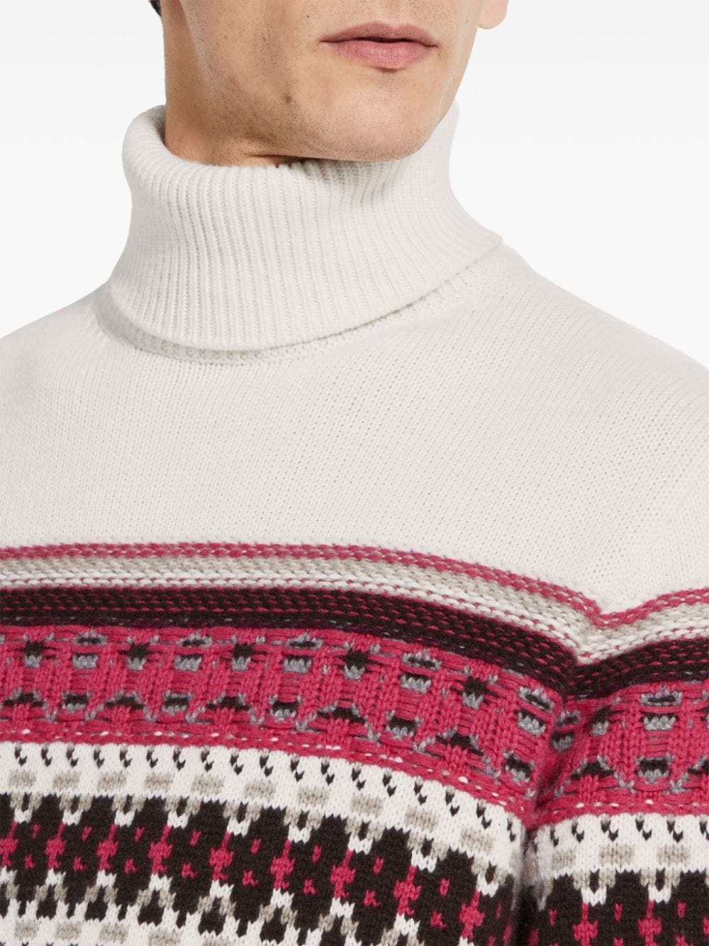 fair-isle cashmere jumper - 5